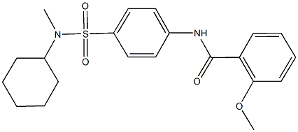 N-(4-{[cyclohexyl(methyl)amino]sulfonyl}phenyl)-2-methoxybenzamide Struktur