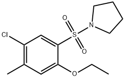 4-chloro-5-methyl-2-(1-pyrrolidinylsulfonyl)phenyl ethyl ether Struktur