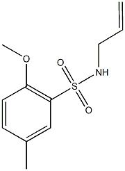 N-allyl-2-methoxy-5-methylbenzenesulfonamide Struktur