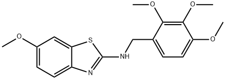 N-(6-methoxy-1,3-benzothiazol-2-yl)-N-(2,3,4-trimethoxybenzyl)amine Struktur