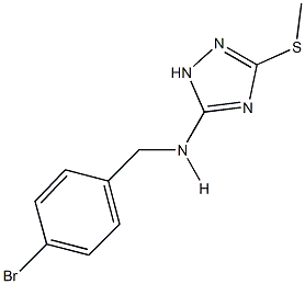 N-(4-bromobenzyl)-N-[3-(methylsulfanyl)-1H-1,2,4-triazol-5-yl]amine Struktur