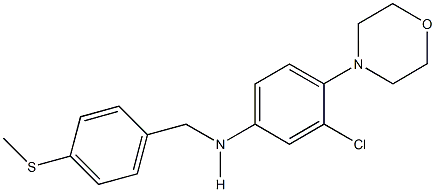 N-[3-chloro-4-(4-morpholinyl)phenyl]-N-[4-(methylsulfanyl)benzyl]amine Struktur