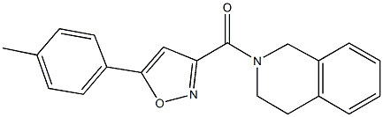 2-{[5-(4-methylphenyl)-3-isoxazolyl]carbonyl}-1,2,3,4-tetrahydroisoquinoline Struktur