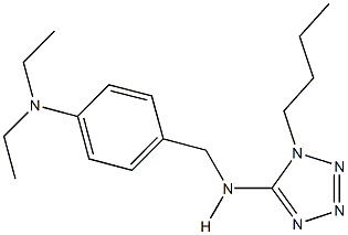 N-(1-butyl-1H-tetraazol-5-yl)-N-[4-(diethylamino)benzyl]amine Struktur