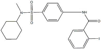 N-(4-{[cyclohexyl(methyl)amino]sulfonyl}phenyl)-2-iodobenzamide Struktur