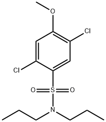 2,5-dichloro-4-methoxy-N,N-dipropylbenzenesulfonamide Struktur