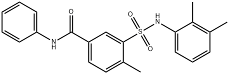 3-[(2,3-dimethylanilino)sulfonyl]-4-methyl-N-phenylbenzamide Struktur