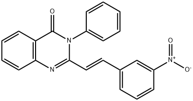 2-(2-{3-nitrophenyl}vinyl)-3-phenyl-4(3H)-quinazolinone Struktur