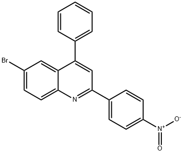 6-bromo-2-{4-nitrophenyl}-4-phenylquinoline Struktur