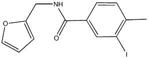 N-(2-furylmethyl)-3-iodo-4-methylbenzamide Struktur