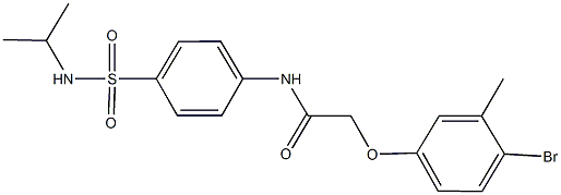 2-(4-bromo-3-methylphenoxy)-N-{4-[(isopropylamino)sulfonyl]phenyl}acetamide Struktur