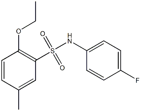 2-ethoxy-N-(4-fluorophenyl)-5-methylbenzenesulfonamide Struktur