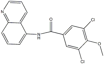 3,5-dichloro-4-methoxy-N-(5-quinolinyl)benzamide Struktur