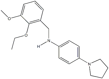 N-(2-ethoxy-3-methoxybenzyl)-N-[4-(1-pyrrolidinyl)phenyl]amine Struktur