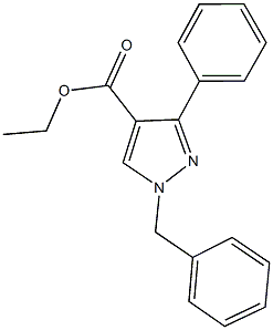 ethyl 1-benzyl-3-phenyl-1H-pyrazole-4-carboxylate Struktur