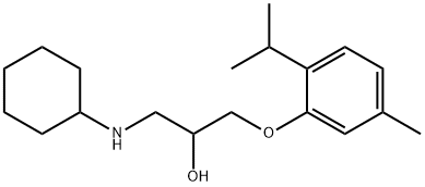 1-(cyclohexylamino)-3-(2-isopropyl-5-methylphenoxy)-2-propanol Struktur