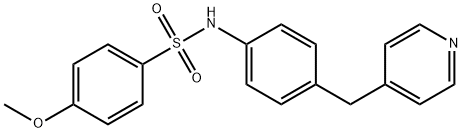 4-methoxy-N-[4-(4-pyridinylmethyl)phenyl]benzenesulfonamide Struktur