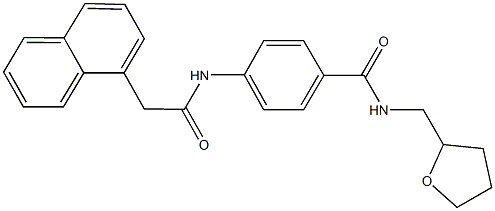 4-[(1-naphthylacetyl)amino]-N-(tetrahydro-2-furanylmethyl)benzamide Struktur