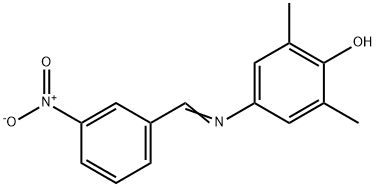 4-({3-nitrobenzylidene}amino)-2,6-dimethylphenol Struktur