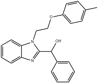 {1-[2-(4-methylphenoxy)ethyl]-1H-benzimidazol-2-yl}(phenyl)methanol Struktur