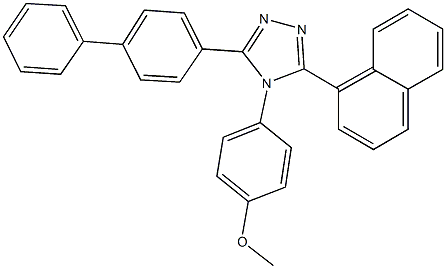 3-[1,1'-biphenyl]-4-yl-4-(4-methoxyphenyl)-5-(1-naphthyl)-4H-1,2,4-triazole Struktur