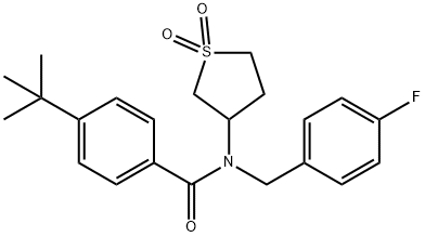 4-tert-butyl-N-(1,1-dioxidotetrahydro-3-thienyl)-N-(4-fluorobenzyl)benzamide Struktur