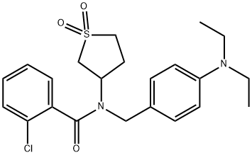 2-chloro-N-[4-(diethylamino)benzyl]-N-(1,1-dioxidotetrahydro-3-thienyl)benzamide Struktur