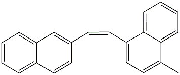 1-methyl-4-[2-(2-naphthyl)vinyl]naphthalene Struktur