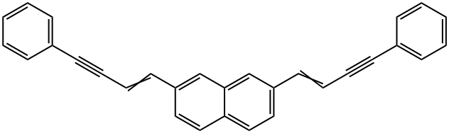 2,7-bis(4-phenyl-1-buten-3-ynyl)naphthalene Struktur