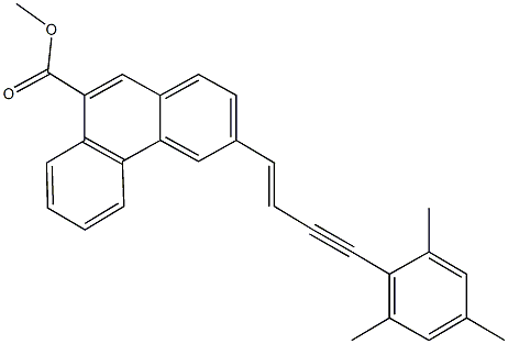 methyl 3-(4-mesityl-1-buten-3-ynyl)-9-phenanthrenecarboxylate Struktur