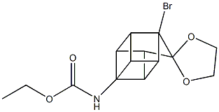 ethyl 1-bromospiro(pentacyclo[4.3.0.0~2,5~.0~3,8~.0~4,7~]nonane-9,1'-[1,3]-dioxolane)-4-ylcarbamate Struktur