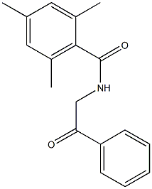 2,4,6-trimethyl-N-(2-oxo-2-phenylethyl)benzamide Struktur