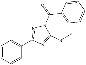 1-benzoyl-3-phenyl-1H-1,2,4-triazol-5-ylmethylsulfide Struktur