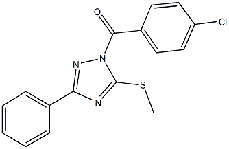 1-(4-chlorobenzoyl)-3-phenyl-1H-1,2,4-triazol-5-ylmethylsulfide Struktur