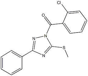 1-(2-chlorobenzoyl)-3-phenyl-1H-1,2,4-triazol-5-ylmethylsulfide Struktur