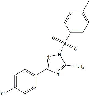 3-(4-chlorophenyl)-1-[(4-methylphenyl)sulfonyl]-1H-1,2,4-triazol-5-ylamine Struktur