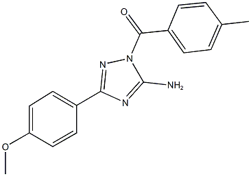 3-(4-methoxyphenyl)-1-(4-methylbenzoyl)-1H-1,2,4-triazol-5-ylamine Struktur