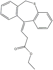 ethyl 3-dibenzo[b,e]thiepin-11(6H)-ylidenepropanoate Struktur