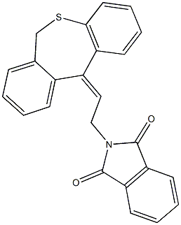 2-(2-dibenzo[b,e]thiepin-11(6H)-ylideneethyl)-1H-isoindole-1,3(2H)-dione Struktur