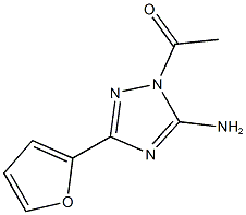 1-acetyl-3-(2-furyl)-1H-1,2,4-triazol-5-amine Struktur