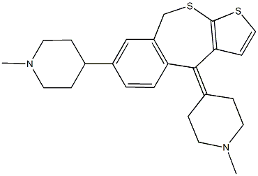 1-methyl-4-(7-(1-methyl-4-piperidinyl)thieno[2,3-c][2]benzothiepin-4(9H)-ylidene)piperidine Struktur