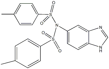 N-(1H-benzimidazol-5-yl)-4-methyl-N-[(4-methylphenyl)sulfonyl]benzenesulfonamide Struktur