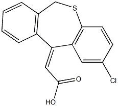 (2-chlorodibenzo[b,e]thiepin-11(6H)-ylidene)acetic acid Struktur