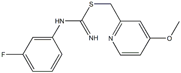 (4-methoxy-2-pyridinyl)methyl N-(3-fluorophenyl)imidothiocarbamate Struktur