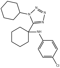 N-(4-chlorophenyl)-N-[1-(1-cyclohexyl-1H-tetraazol-5-yl)cyclohexyl]amine Struktur