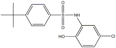 4-tert-butyl-N-(5-chloro-2-hydroxyphenyl)benzenesulfonamide Struktur