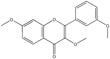 3,7-dimethoxy-2-(3-methoxyphenyl)-4H-chromen-4-one Struktur