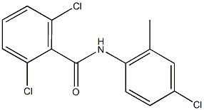 2,6-dichloro-N-(4-chloro-2-methylphenyl)benzamide Struktur