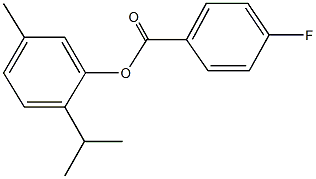 2-isopropyl-5-methylphenyl 4-fluorobenzoate Struktur