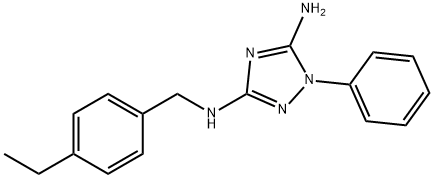 N-(5-amino-1-phenyl-1H-1,2,4-triazol-3-yl)-N-(4-ethylbenzyl)amine Struktur